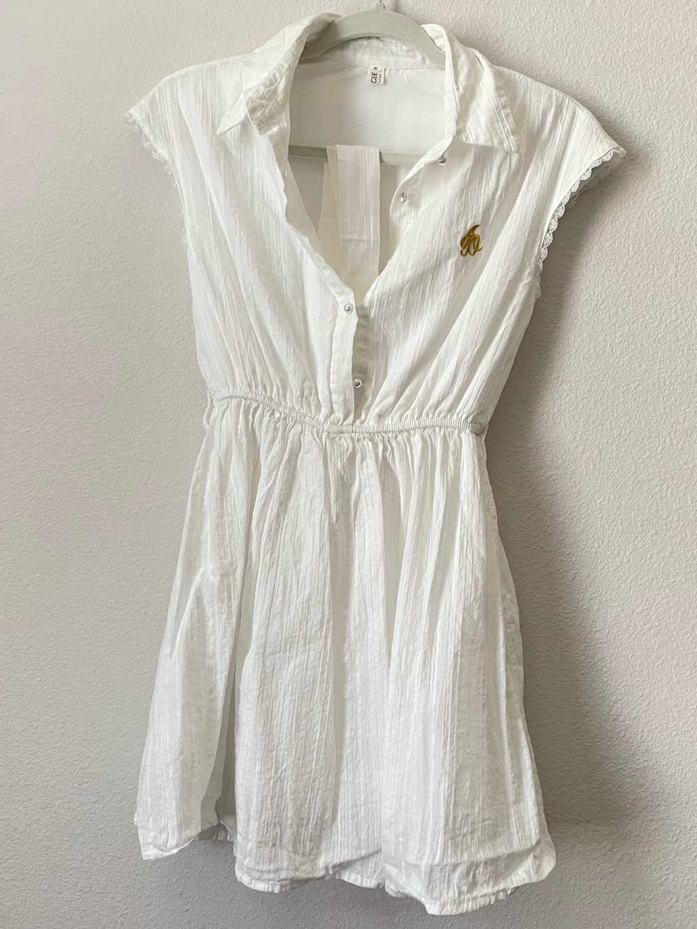 White Button-Up Dress size S Belted